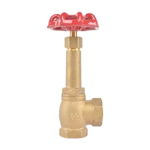 Lead Free Brass Long Stem Angle Globe Valve 1/2″ Threaded Water Flow Control Shutoff Valve