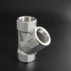 Lightweight Stainless Steel Female Thread Tee Control Valve Body Air Water Oil Circulation Pipeline Housing Class 101