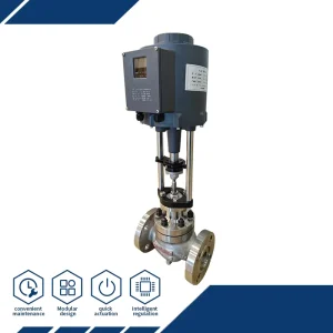 Linear Electric Actuator Control Valve Body Stainless Steel CF8 A351 Sealing PTFE GRAPHITE Flange Ends for Water Oil Gas