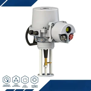 Linear Electric Intelligent Actuator Thrust Unit 25kN 50mm Stroke Steam Control Valve for Water Treatment