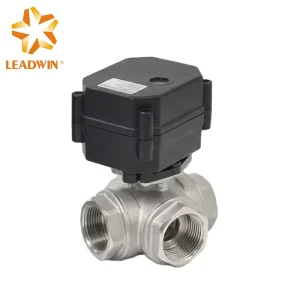 Long Lifespan 2 Way Electric Actuated Ball Valve SS304 SS316 Brushless Motor Motorized Ball Valve