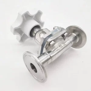 Low Dead Volume Two Way Sanitary Diaphragm Valve Clamp Connection for Easy CIP Cleaning in Pure Water Pipelines