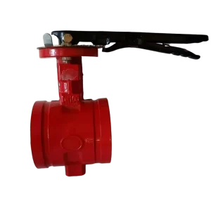 Low Price Groove butterfly Valve Fire Fighting D81X 16Q Turbine Drive Soft Seal One way Ductile Iron Water Supply Drainage Valve