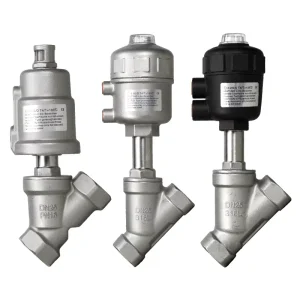Low Price High Quality 304 Stainless Steel High Temperature Pneumatic Angle Seat Valve with Y shaped Steam Thread Angle Valve