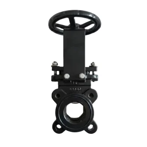 Lug Type Knife Gate Valve Bidirectional Sealing PN10 Ductile Iron Sluice Valve Manual Operated for Mining and Power Plant