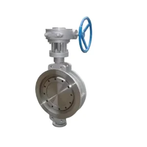 Lug Type Metal Hard Seal Butterfly Valve Double Flange Manual Actuated Pipe Fittings Flap Disc DN50 DN600