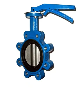 Lug Type Wafer Butterfly Valve with Handle LTD71X 16Q Oil Resistant Ductile Iron Body Manual Operated Soft Seated Water Media