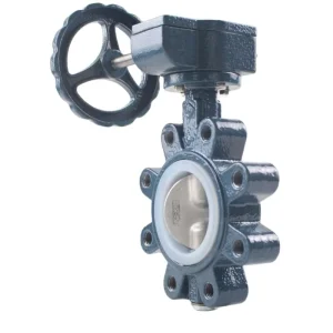 Lug type Corrosion Resistant Rubber Coated Manual Centerline Butterfly Valve DN150 Water Oil Gas Acid Media Normal