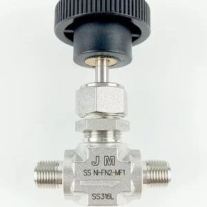 Male Thread Stainless Steel Needle Valve Integral Bonnet Manual Operation 3000psig Working Pressure 1 Way Flow for Oil Water Gas