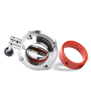 Manual 2-Way Butt-Weld Butterfly Valve 304 316L Stainless Steel Food-Sanitary Grade ISO9001 CE Certified 1 Year Warranty