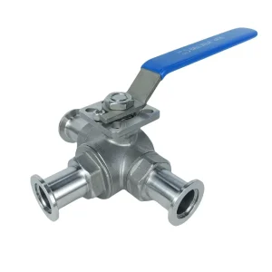 Manual 3 Way Vacuum Ball Valve Made Premium Stainless Steel 304 for Gas Applications High Strength Corrosion Resistance Long
