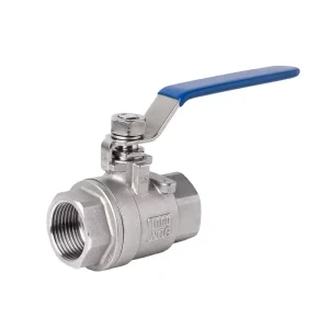 Manual 304 Stainless Steel Two Piece Ball Valve with Internal Threaded Adjustable Screw Type for Gas and Oil Applications