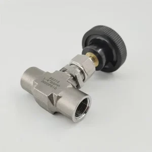 Manual 6000 psi Industrial Hydraulic Flow Control Valve 1/2 in Tube for Gas Media Needle Valve