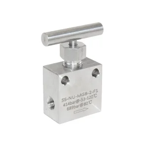 Manual Base Female Thread 10K Ultra High Pressure Stainless Steel Instrument Needle Valve