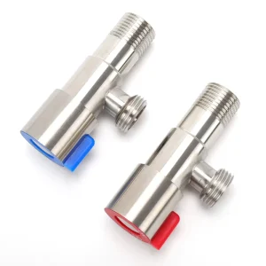 Manual Brass Core Toilet Angle Stop Valve Quick Connect Basin Angle Valve for Water OEM Bathroom Triangle Valve