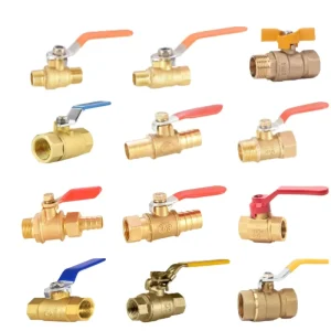 Manual Brass Gas and Water Ball Valve 1/2-2 1/2 Inch NPT Connection High Pressure 600 WOG PTFE Sealing