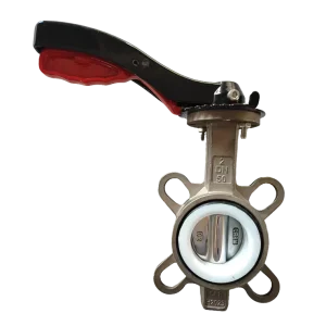 Manual Butterfly Valve SS304 Body with Handle PTFE Seal DN50 DN600 Port Size 18 Months Warranty Direct Supply Tianjin Factory