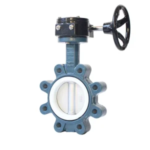 Manual Cast Iron Butterfly Valve with EPDM Sealing Seat Ring DN200 for Water Gas Oil Applications Normal Temperature