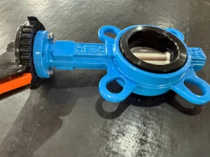 Manual Cast Iron Drum Butterfly Valve with Soft Seat DN50 DN600 for Gas Water Oil