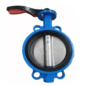 Manual Cast Iron and Steel EPDM Lined Wafer Butterfly Valve with Flanged Ends DN200 Normal Temperature for Water Medium