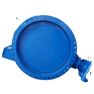 Manual Double Actuator Hard Seal Flange Cast Iron Butterfly Valve for Water