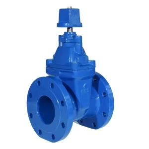 Manual Flanged Gate Valve Blue Coated for Water Supply Industrial Pipeline Systems