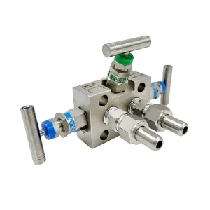 Manual Gas Female Thread 6000psi High Temperature Block Bleed Pressure Gauge 1 Way Needle Valve Instrumentation Three Valve