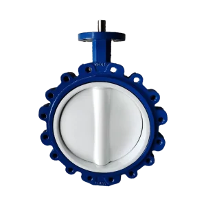 Manual Gear Operated Butterfly Valve Fully Lined Anti Corrosion Customizable PTFE Rubber Lining for Chemical Oil Gas