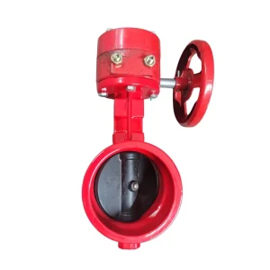 Manual Groove Butterfly Valve Ductile Iron Body Flange Connection Compact Structure 1 Year Warranty Widely Used Water Supply