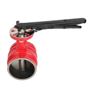 Manual Grooved Butterfly Valve Corrosion Resistant Stainless Steel Quick Connect Valve for Fire Pipeline