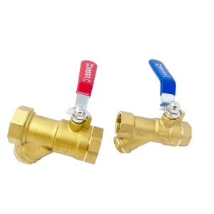 Manual Heavy Duty Brass Filter Ball Valve DN20/25 1/2″ Booster for Home Water Supply High Pressure Water Purification Valve