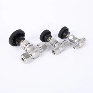 Manual High Pressure Stainless Steel 304/316L Forged Body Ferrule Needle Valve Straight External Threaded Globe