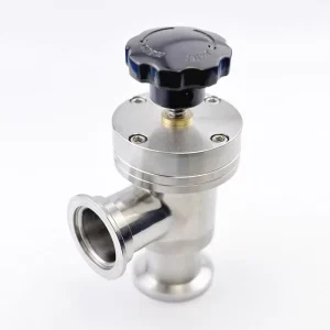 Manual L-Type ISO Angle Valve with Bellows 316L Stainless Steel Flapper Valve Fitting for Vacuum Gas Systems