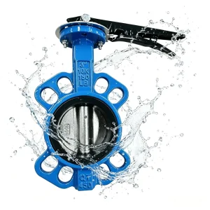 Manual Lever Wafer Butterfly Valve QT450 Ductile Iron EPDM Seal Class150 10K D71X 16Q Industrial Water Pipeline On off Valve