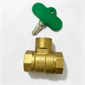 Manual Lockable Brass Water Ball Valve with Key Lock Function and Shutoff Control