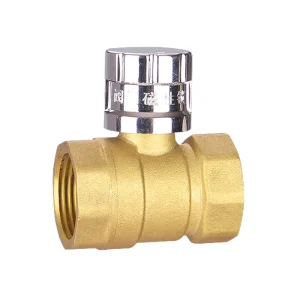 Manual OEM Water Meter Use Brass NPT Thread Magnetic Locking Ball Valve with Key