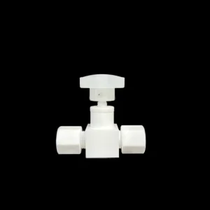 Manual PTFE Needle Valve with Threaded Connection for Industrial Use 1-Way