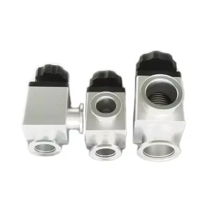 Manual Pneumatic Operated Bellow Sealed KF40 Aluminum Body Angle Valve