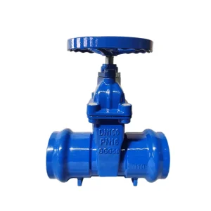 Manual Safety Double Socket Ends Ductile Iron Body Resilient Seated Gate Valve for Water Pipes