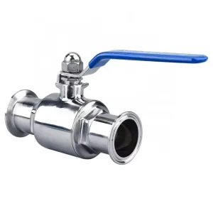 Manual Sanitary Ball Valve Food Grade Polished Finish DN15-DN150 Size Range SS304 316 3/4″-4″ Clamped Quick Install Two