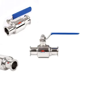 Manual Sanitary Ball Valve Stainless Steel with Hose Barb End Food Grade PTFE Body