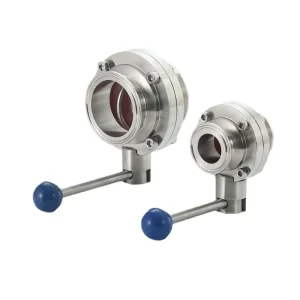 Manual Sanitary Butterfly Valve 2″ 3″ 4″ 304 316L Stainless Steel Quick-Install Water Wafer Valve