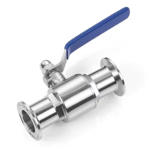 Manual Sanitary Stainless Steel Tri-Clamp 2-Way Ball Valve PN16 200℃ Food Grade Quick-Load Straight