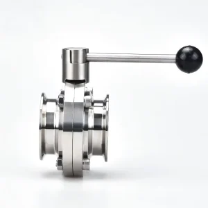 Manual Sanitary Tri Clamp Butterfly Valve PN16 Class 150LB SS304 316L EPDM Seal for Food Dairy Beverage Pharmaceutical
