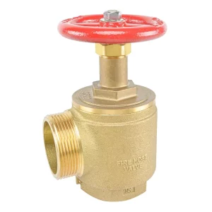 Manual Shutoff Water Fire Hose Angle Globe Valve (Brass Body Thread Connection)