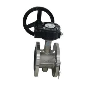 Manual Stainless Steel 304 Body Vertical Plate Design Flange Type EPDM Seal Water Butterfly Valve