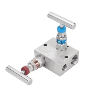 Manual Stainless Steel Block Bleed Valve Manifold Needle Structure NPT Connection 1/2″ Port Size CV 0.35 Base 2-Way