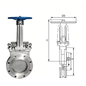 Manual Stainless Steel Forging Grade WCB Carbon Steel Casting American Standard Z73Y Knife Gate Valves Thermal Plant Carp