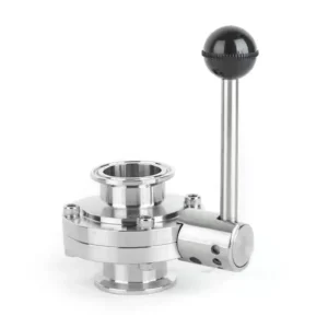 Manual Threaded Butterfly Valve Stem Handle High quality Food grade Stainless Steel SS304 SS316L 4 Inch 1 Port Sizes Lead free