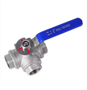 Manual Threaded Port Internal Thread Diverter Valve Carbon steel Stainless Steel Three Way Ball Valve Q14F Q15F PTFE Sealing